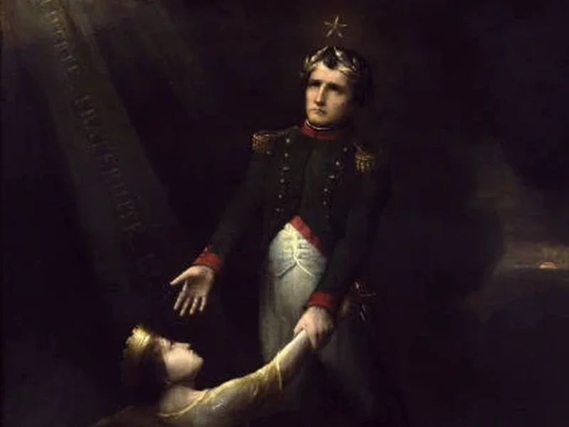 1819-Auguste Charles Risler - Napoleone che solleva la Francia